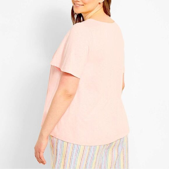 Lane Bryant Swing Flutter-Sleeve Square-Neck Tee Size 14/16 - Picture 6 of 6